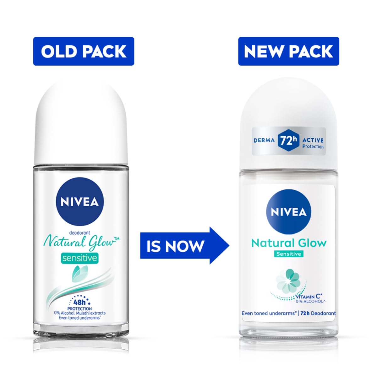 nivea women deodorant roll on, whitening sensitive, for 48h protection, 50ml,25ml NIVEA Women Deodorant Roll On