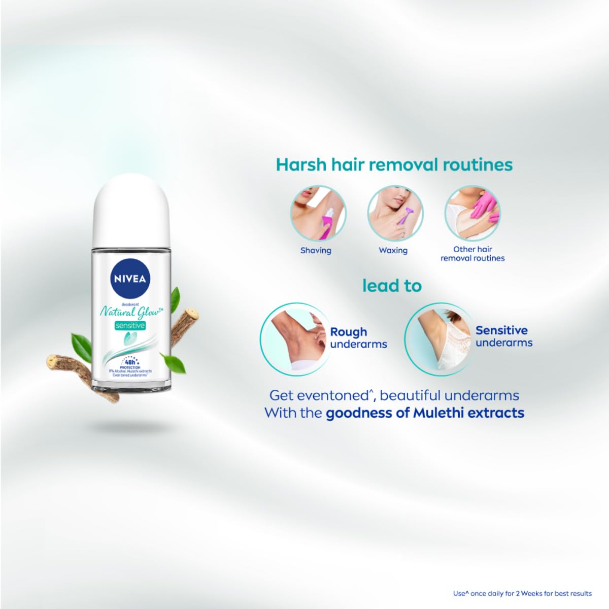 nivea women deodorant roll on, whitening sensitive, for 48h protection, 50ml,25ml NIVEA Women Deodorant Roll On