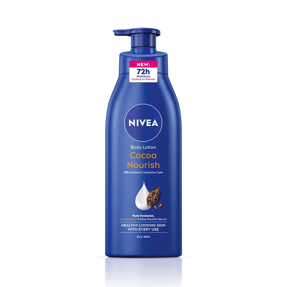 nivea cocoa nourish 200ml , 400ml body lotion with deep moisture serum| 72 h moisturization | with cocoa butter & coconut oil | non greasy & healthy looking skin |for very dry skin NIVEA Cocoa Nourish