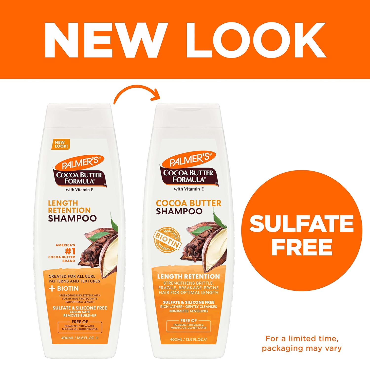 palmer's cocoa butter & biotin shampoo for hair length retention, strengthening & enhanced shine 400ml Palmer's Cocoa Butter