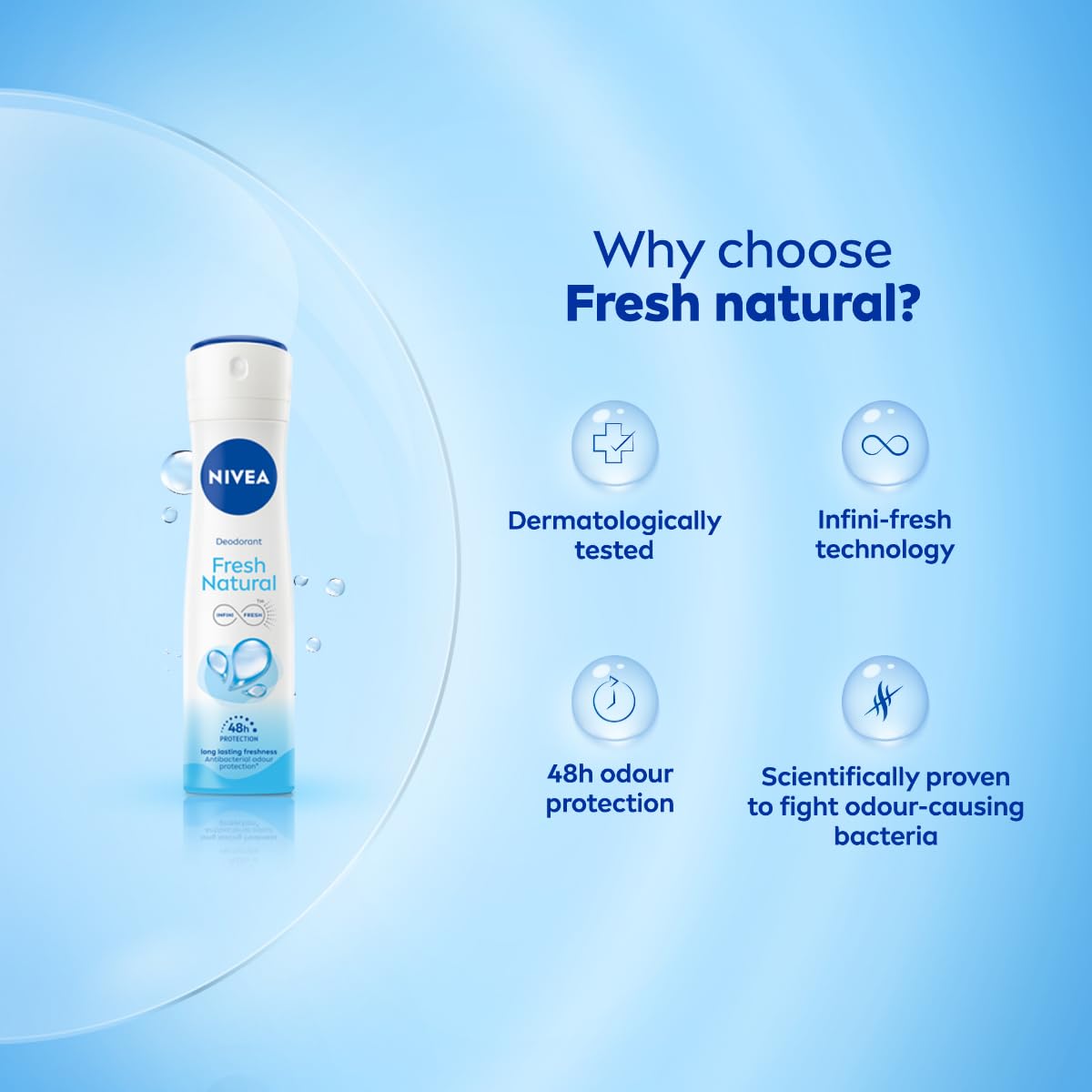 nivea women fresh natural deodorant spray, 150ml NIVEA Women Fresh Natural