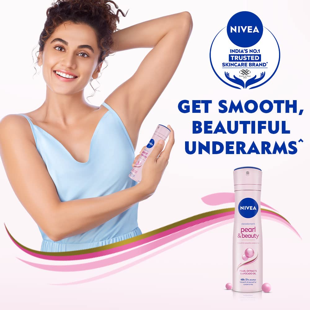 nivea pearl & beauty deodorant for unisex, 150 milliliters Nivea Pearl & Beauty Deodorant