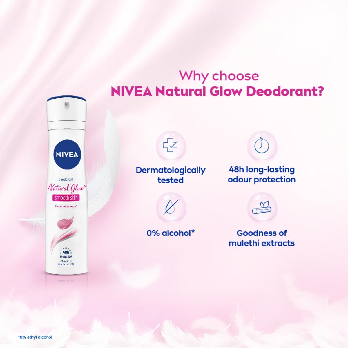 nivea whitening smooth skin deodorant for women, 150ml Nivea Whitening Smooth