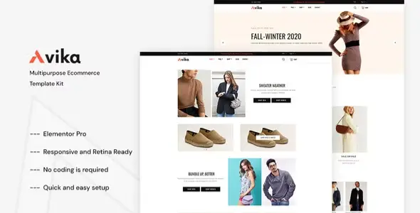 Avika – Multipurpose eCommerce Elementor Pro Template Kit
