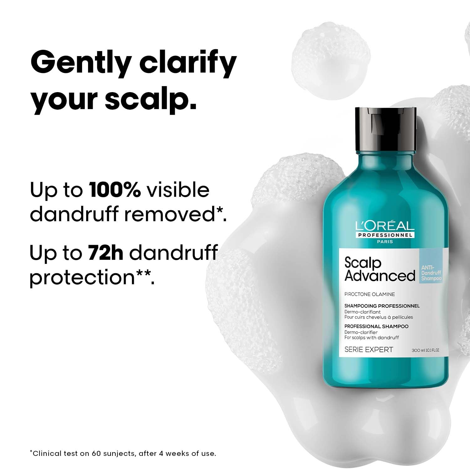 l'oréal professional935 paris scalp advanced anti dandruff shampoo | removes dandruff & gently clarifies the scalp | dermo clarifier with piroctone olamine | for men & women, 300 ml L'Oréal Professional935 Paris Scalp Advanced